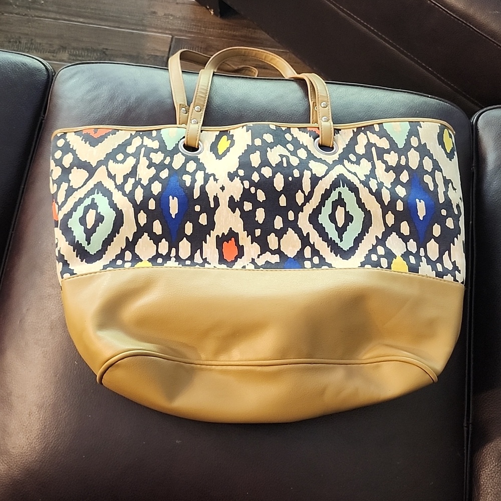 Cato handbag, multicolor with tan